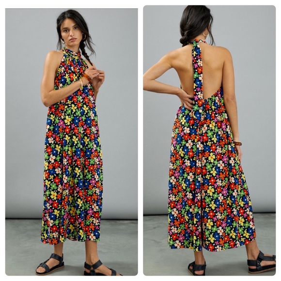 Anthropologie Tessanne floral wide leg jumpsuit - Picture 2 of 8